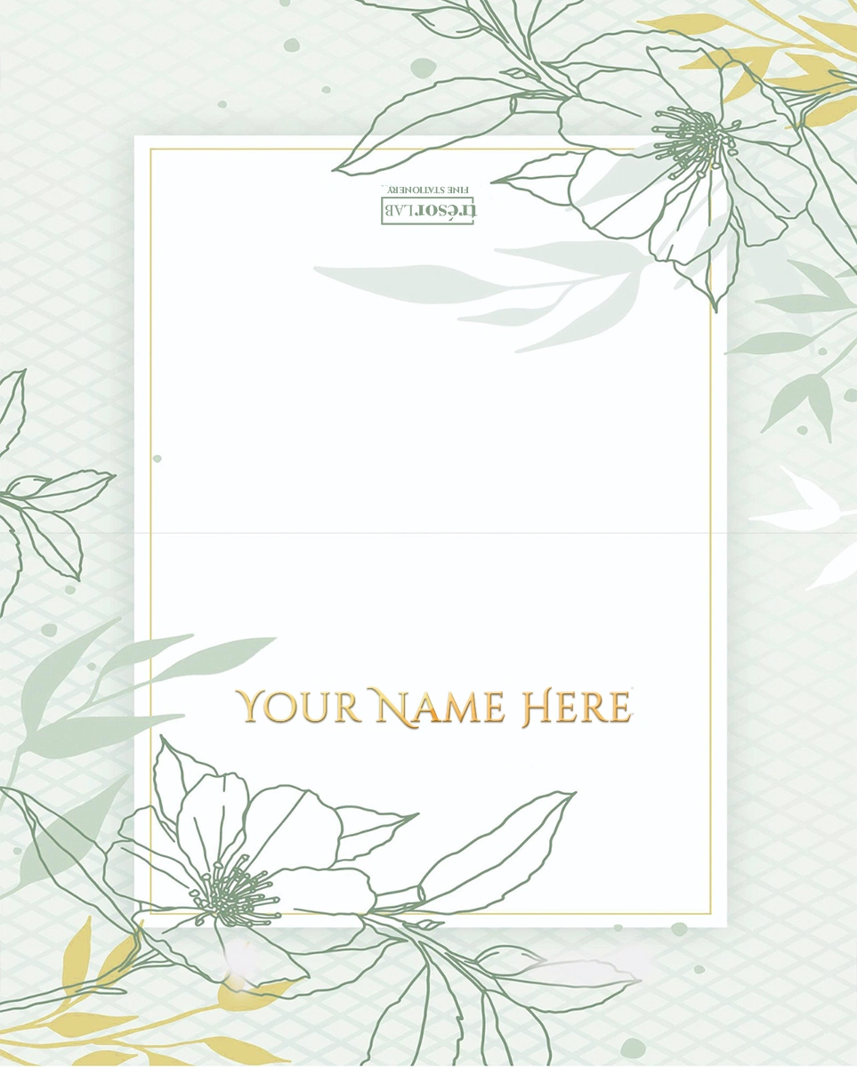 Green Border with Florals - Image 2