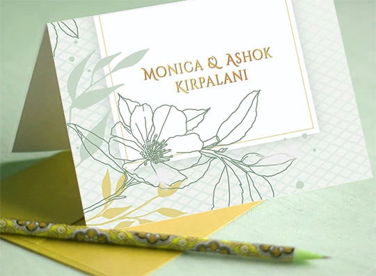 Green Border with Florals