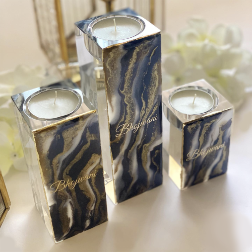 Crystal & Resin Candle Holders